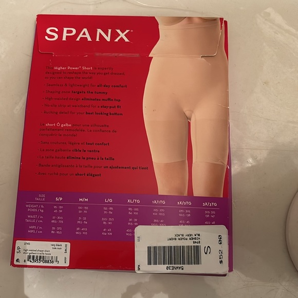 SPANX higher power short size S , brand new, not opened or ever worn. - Picture 2 of 11